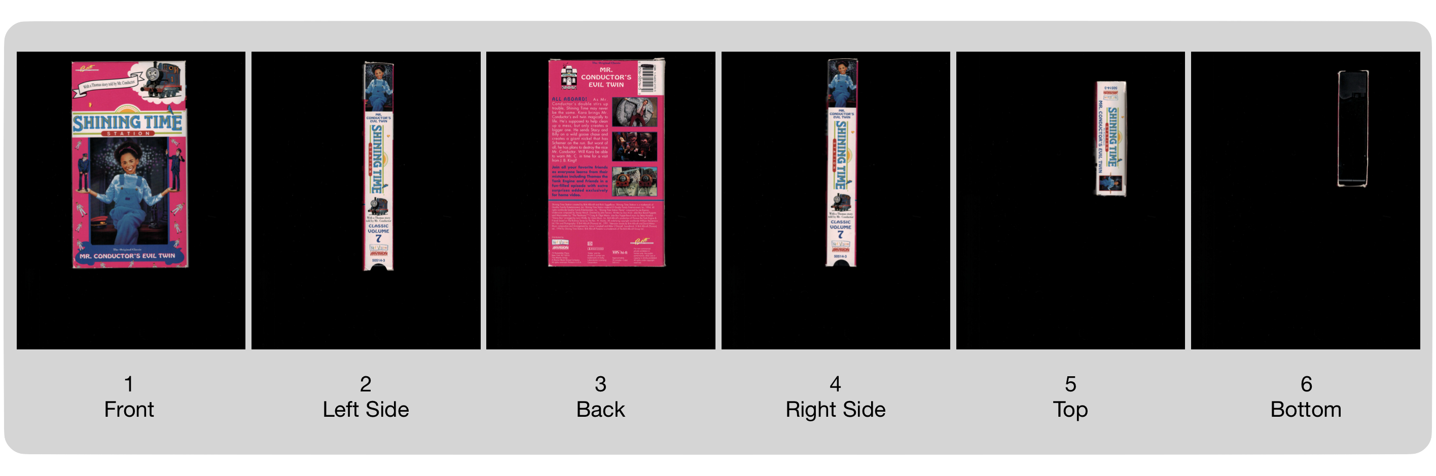 Thumbnails of an example scanned PDF